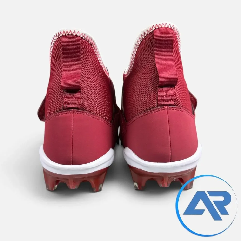 Nike Alpha Menace Pro 2 Mid Football Cleats White Red Men’s Size 13 BV3945-106